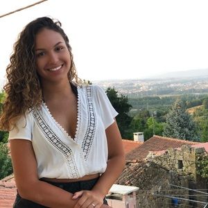 Cute white summer crop top
